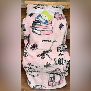 Cute 🥰 Gilmore Girls Pink Blanket Throw “I’m The Rory To Your Lorelai” 60” X 70”